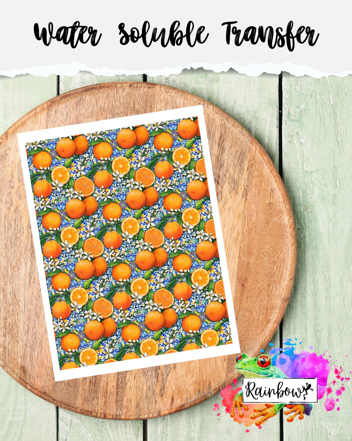 Water Soluble Transfer Paper - Moroccan Oranges