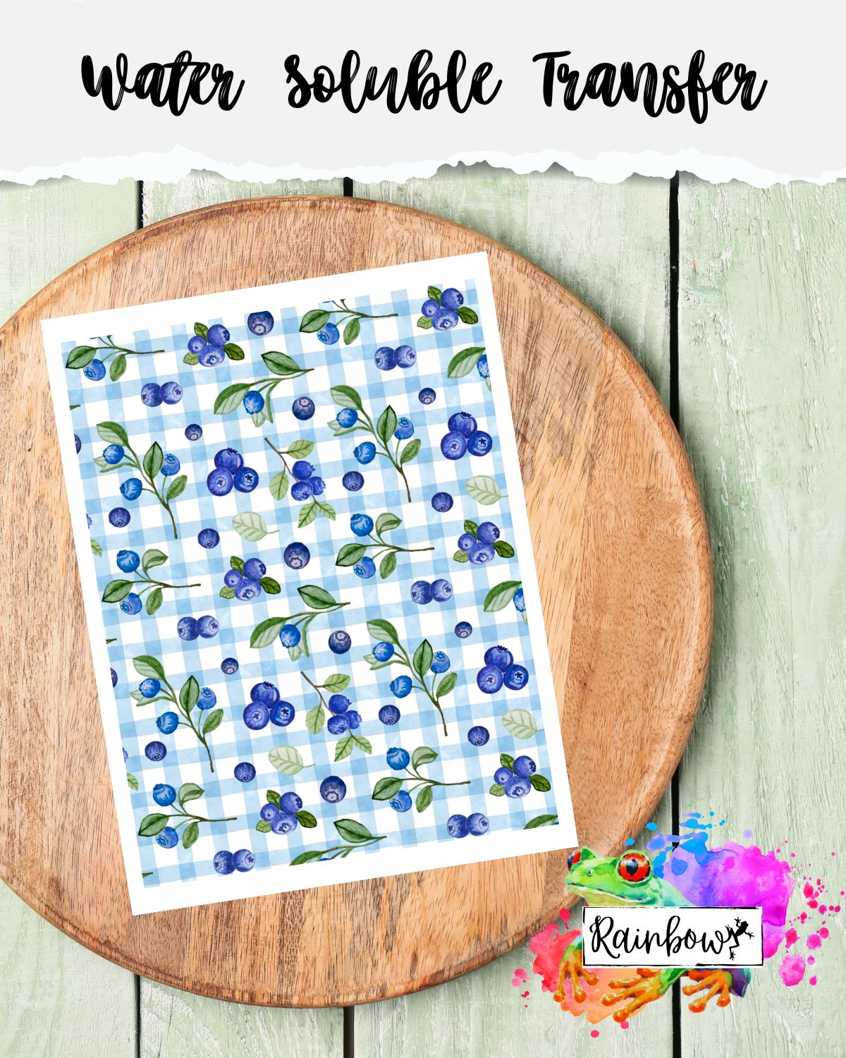 Water Soluble Transfer Paper - Blueberry Plaid