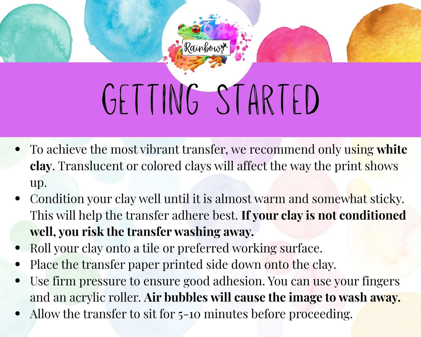 Water Soluble Transfer Paper - Limes