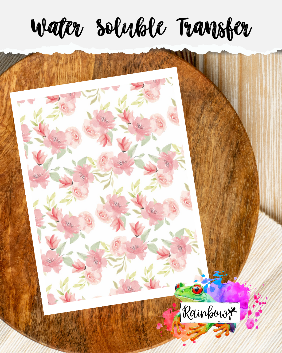 Water Soluble Transfer Paper - Soft Calypso Floral