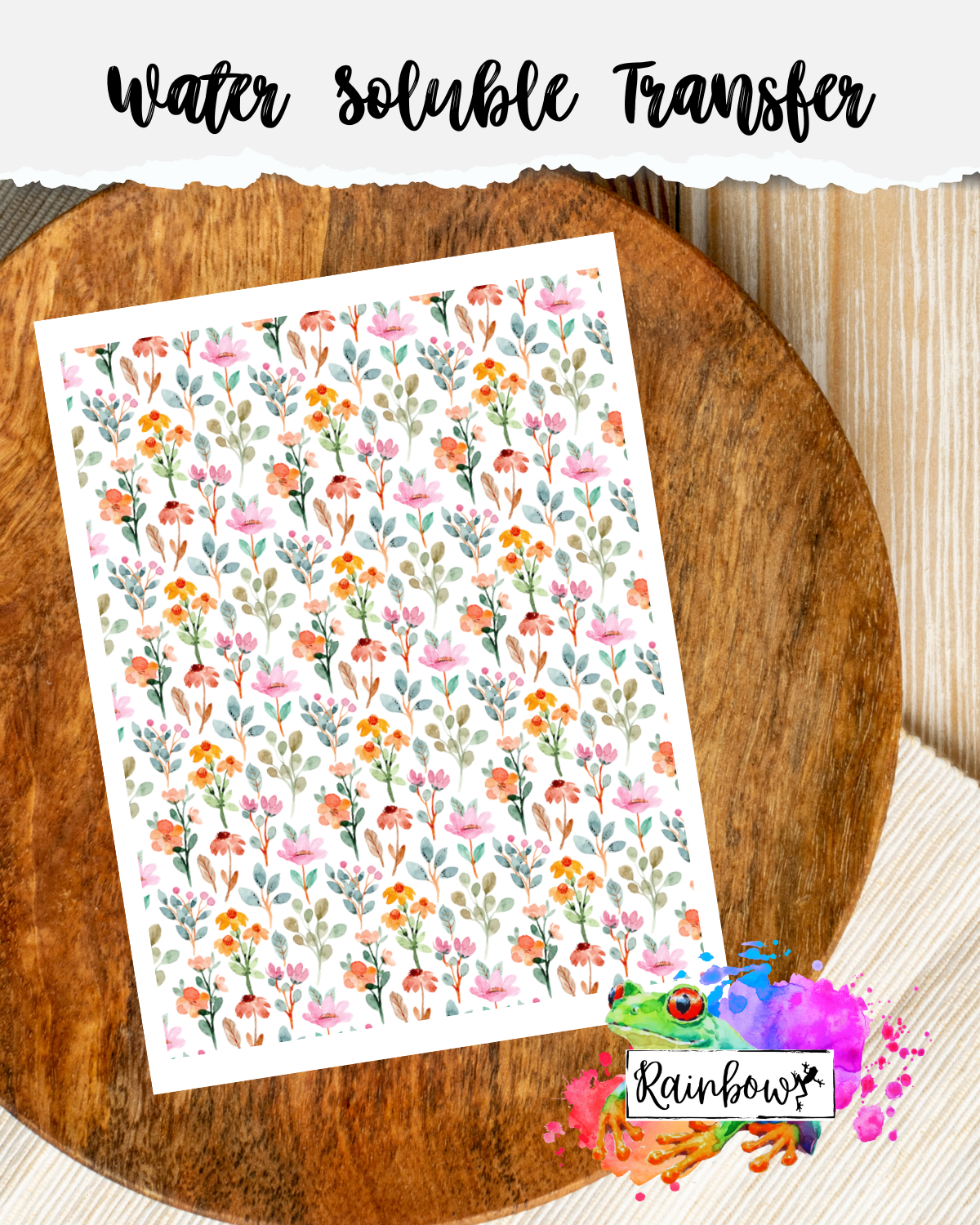 Water Soluble Transfer Paper - Spring Wildflowers