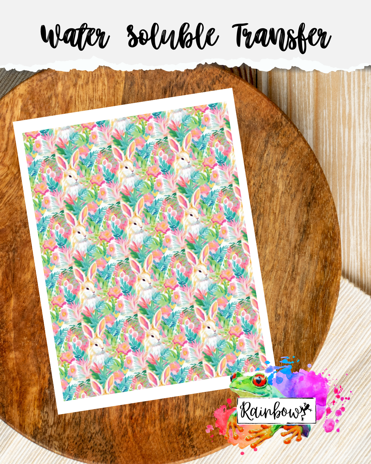 Water Soluble Transfer Paper - Watercolor Easter/Bunnies (A)