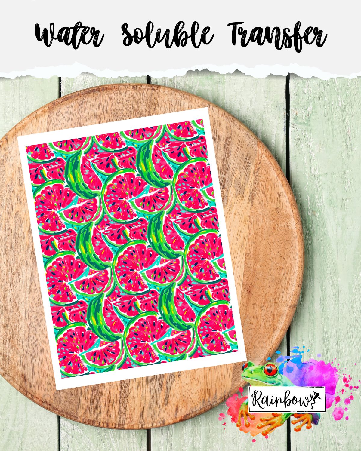 Water Soluble Transfer Paper - Preppy Watermelon