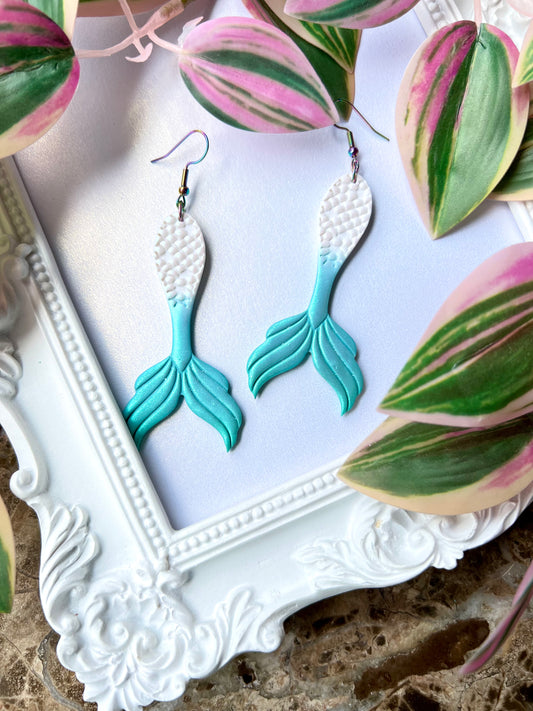 White & Aqua Mermaid Tails