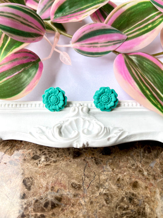 Marigold Studs, Turquoise