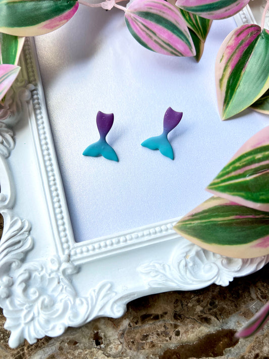 Ombre Mermaid Studs