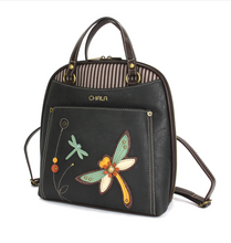 Load image into Gallery viewer, Convertible Backpack Purse, Dragonfly