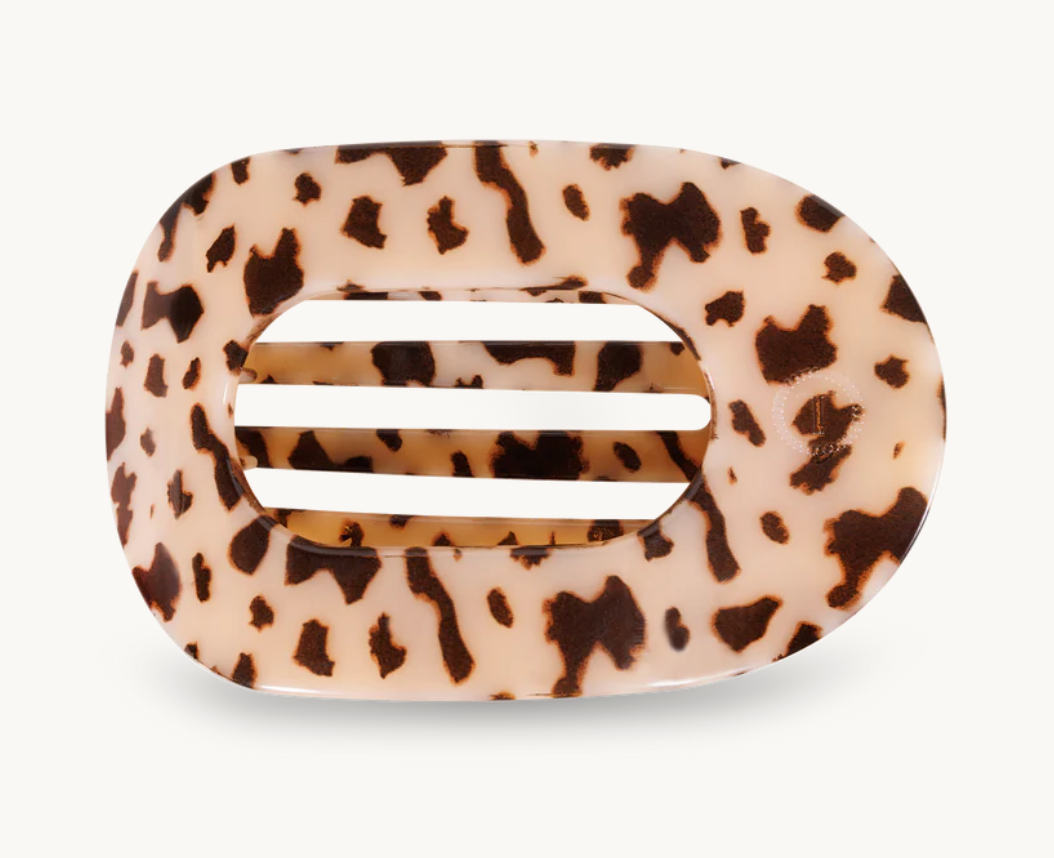 Teleties Round Flat Clips, Blonde Tortoise