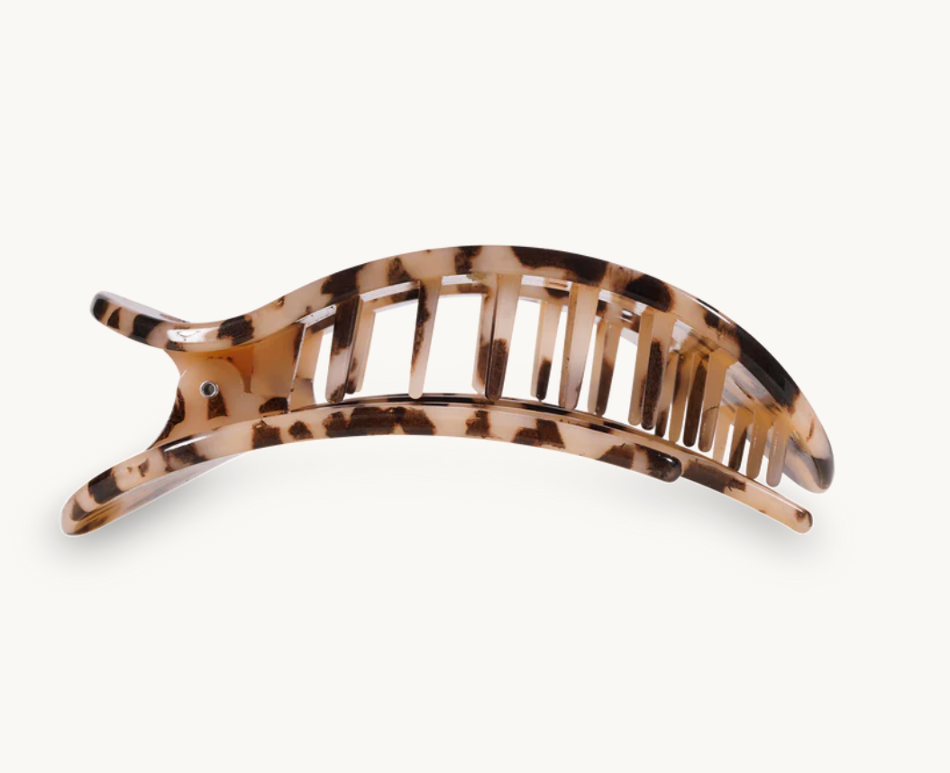 Teleties Round Flat Clips, Blonde Tortoise