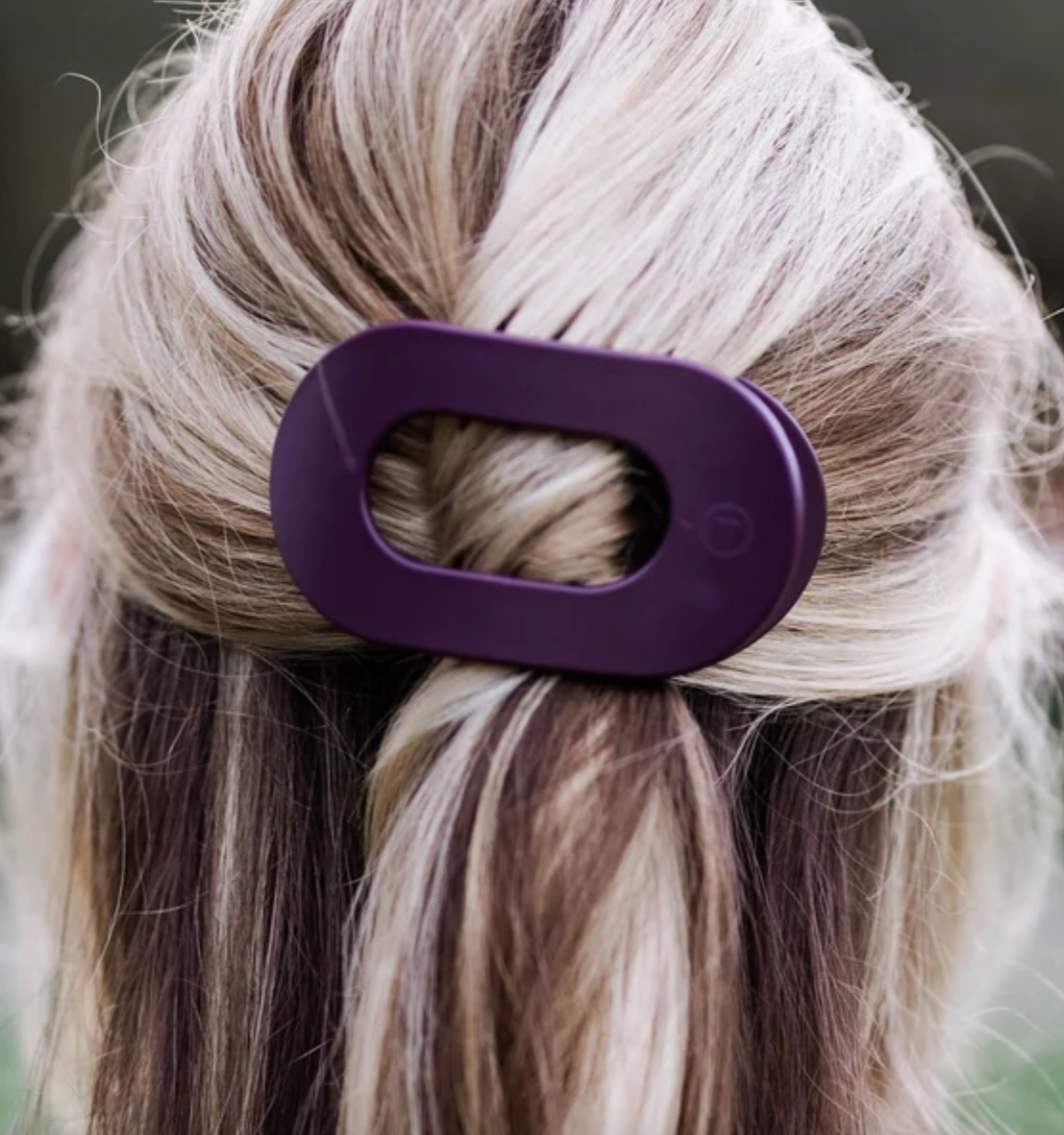 Teleties Round Flat Clips, Burgundy Bliss