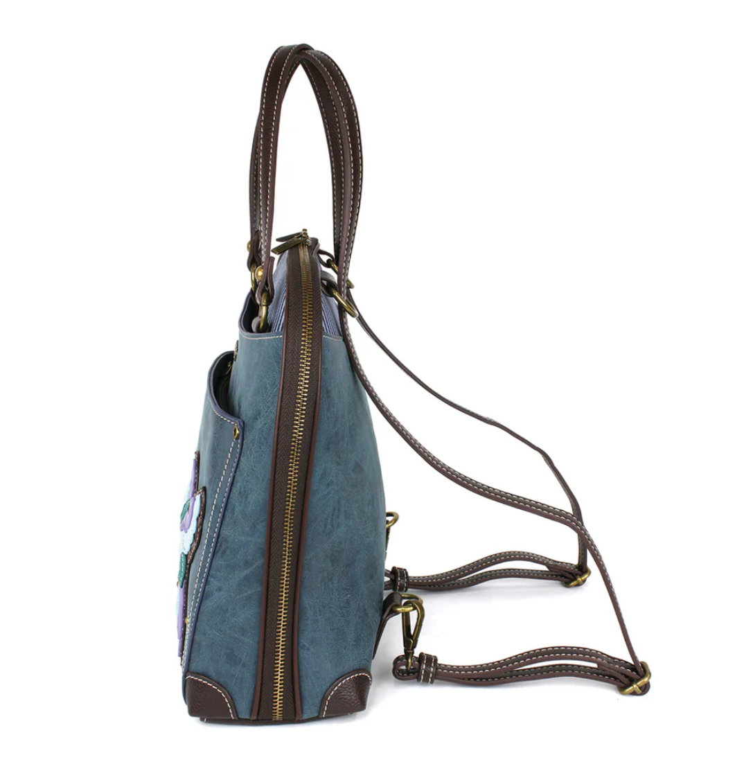 Convertible Backpack Purse, Hummingbird