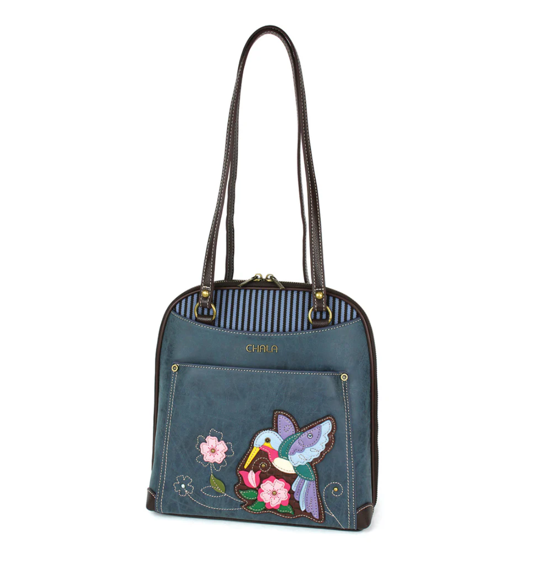 Convertible Backpack Purse, Hummingbird