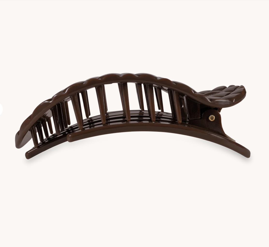 Teleties Round Flat Clips, Truly Taupe