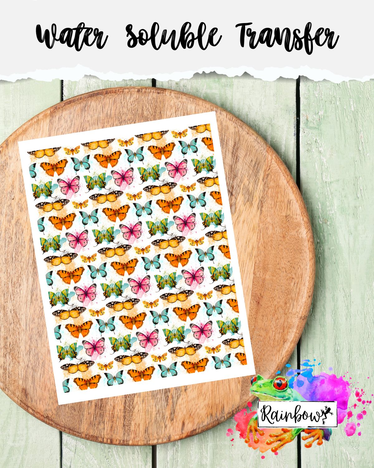 Water Soluble Transfer Paper - Watercolor Butterflies