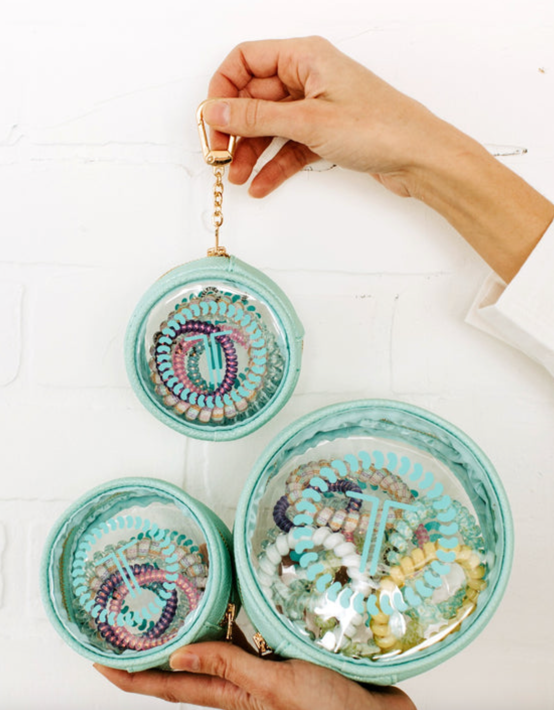 TELETOTE Keychains, Gold Glitter