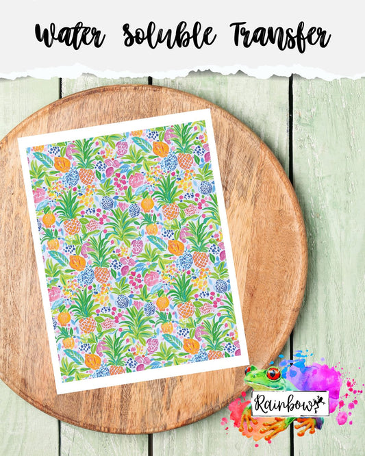 Water Soluble Transfer Paper - Preppy Pineapples