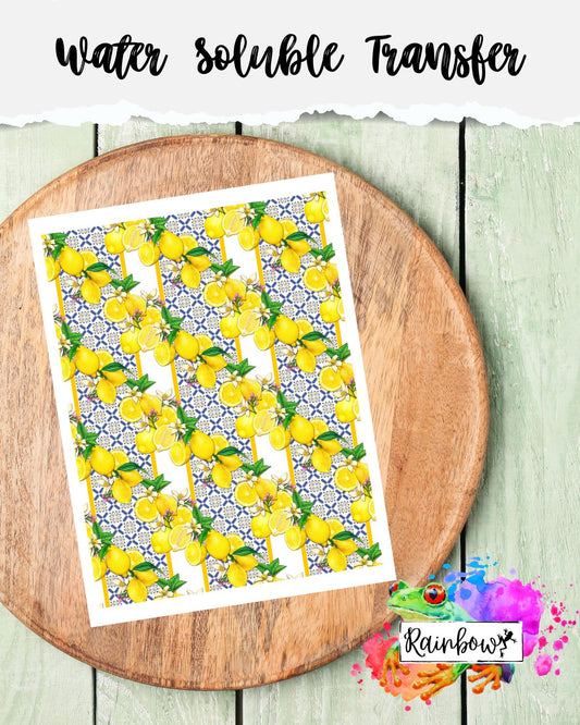Water Soluble Transfer Paper - Moroccan Lemons