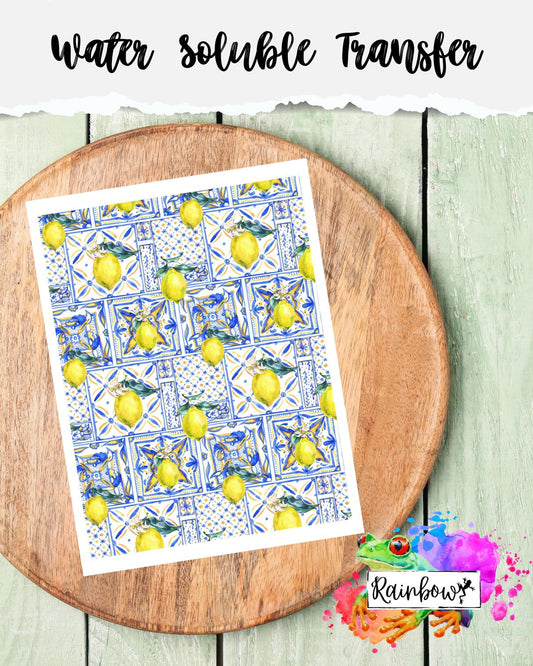 Water Soluble Transfer Paper - Moroccan Lemons #2
