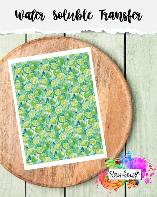 Water Soluble Transfer Paper - Limes