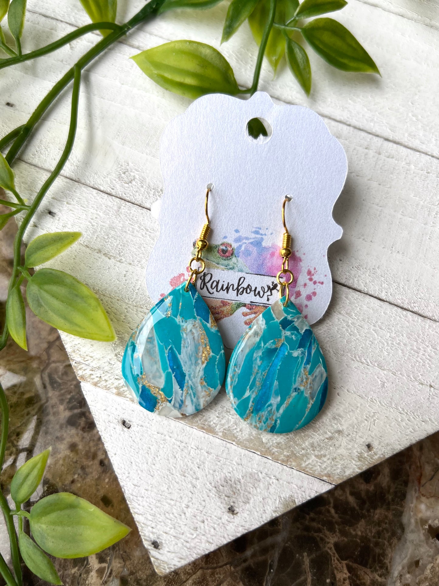 Turquoise Marble, Teardrops