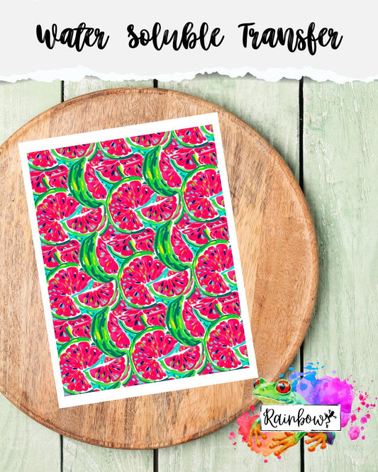 Water Soluble Transfer Paper - Preppy Watermelon
