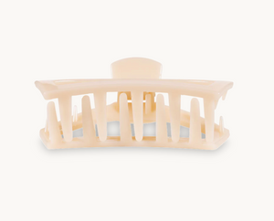 Teleties Open Hair Clip, Almond Beige