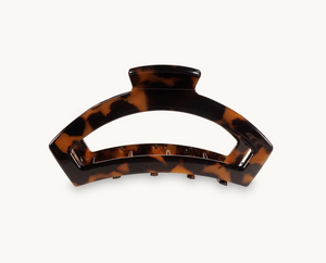Teleties Open Hair Clip, Tortoise
