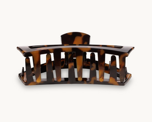 Teleties Open Hair Clip, Tortoise
