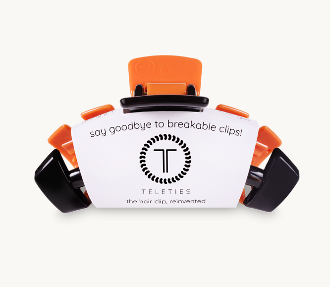 Teleties Hair Clip, Jack-O-Lantern
