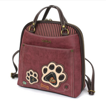 Load image into Gallery viewer, Convertible Backpack Purse, Pawprint