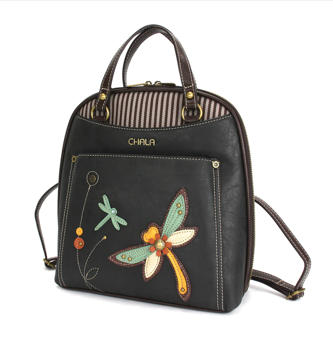 Convertible Backpack Purse, Dragonfly