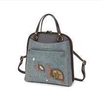 Load image into Gallery viewer, Convertible Backpack Purse, Turtle