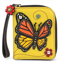 Load image into Gallery viewer, Zip Around Wallet, Monarch Butterfly