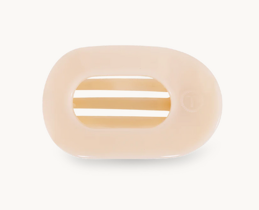 Teleties Round Flat Clips, Almond Beige