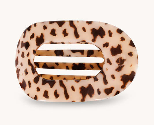 Teleties Round Flat Clips, Blonde Tortoise