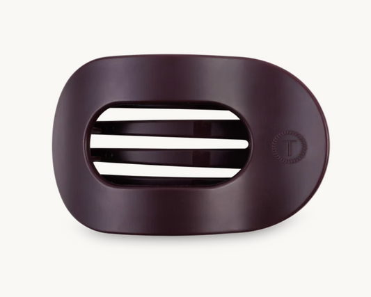 Teleties Round Flat Clips, Burgundy Bliss