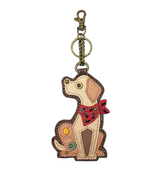 Key Fob/Coin Purse, Yellow Lab