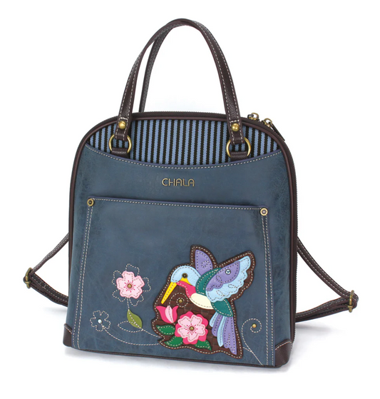 Convertible Backpack Purse, Hummingbird