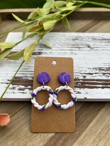 Hyacinth Hoop Earrings