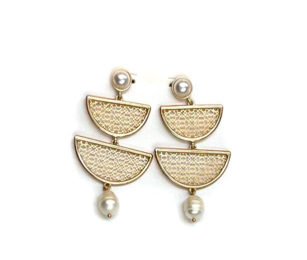 Filigree Pearl Earrings
