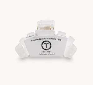 Teleties Hair Clip, Coconut White